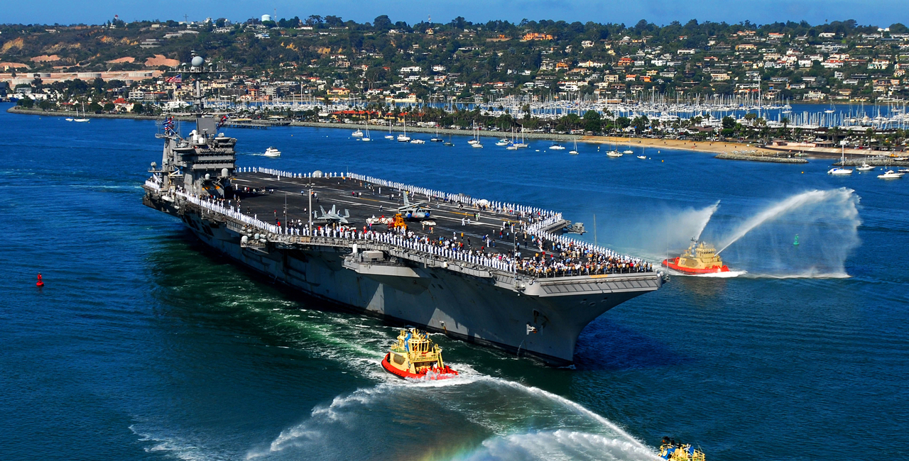 big yacht in san diego bay