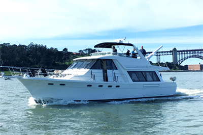 san francisco yacht charter boat rental sausalito 54' motor yacht charter